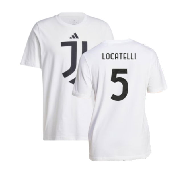 2024-2025 Juventus DNA Graphic Tee (White) (Locatelli 5)