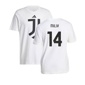 2024-2025 Juventus DNA Graphic Tee (White) (Milik 14)