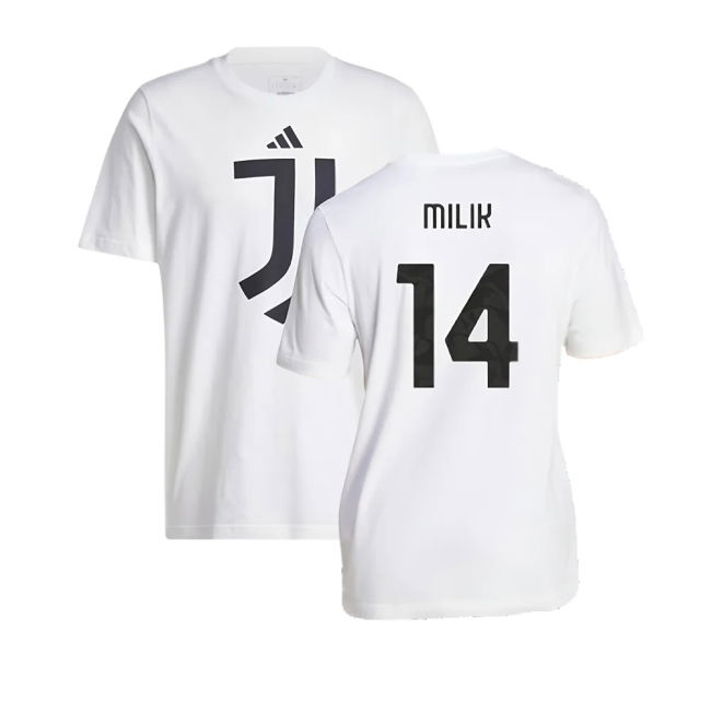 2024-2025 Juventus DNA Graphic Tee (White) (Milik 14)