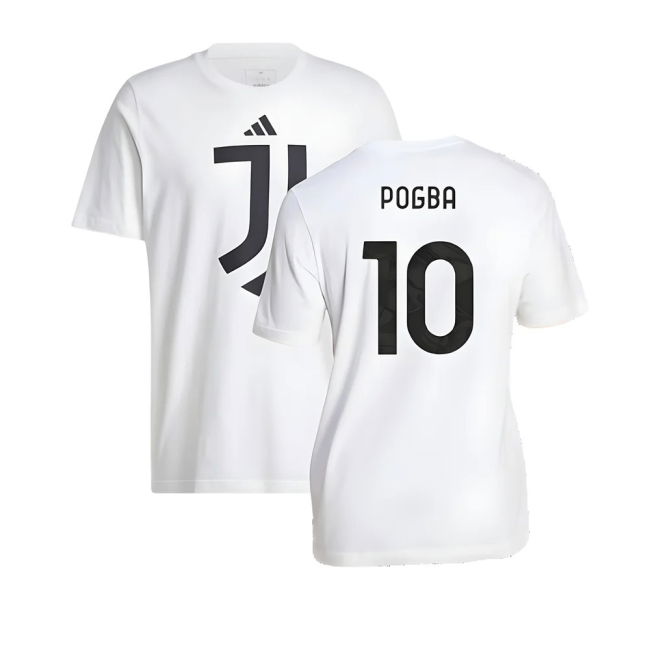 2024-2025 Juventus DNA Graphic Tee (White) (Pogba 10)