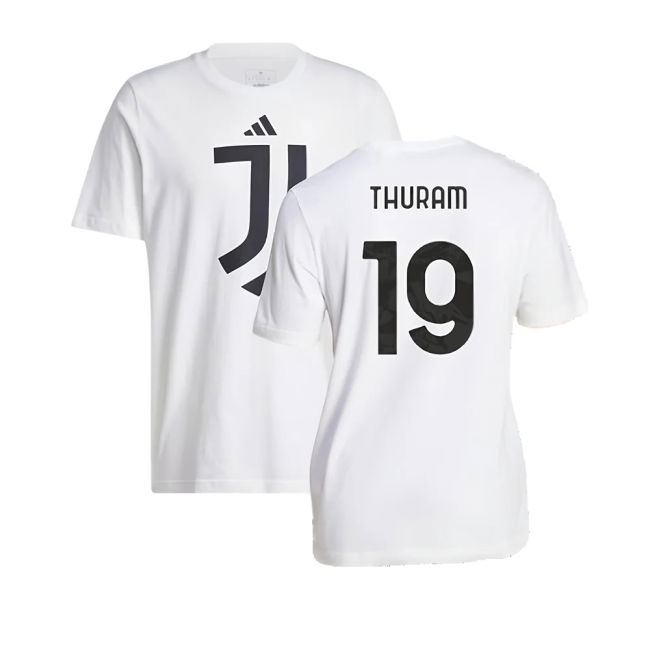 2024-2025 Juventus DNA Graphic Tee (White) (Thuram 19)