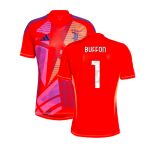 2024-2025 Juventus Home Goalkeeper Shirt (Red) (Buffon 1)
