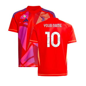 2024-2025 Juventus Home Goalkeeper Shirt (Red) - Kids