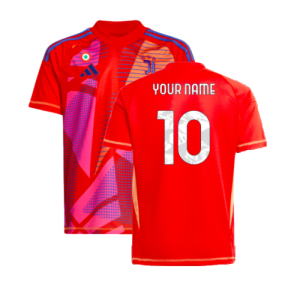 2024-2025 Juventus Home Goalkeeper Shirt (Red) - Kids