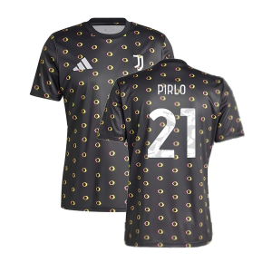 2024-2025 Juventus Pre-Match Shirt (Black) (Pirlo 21)