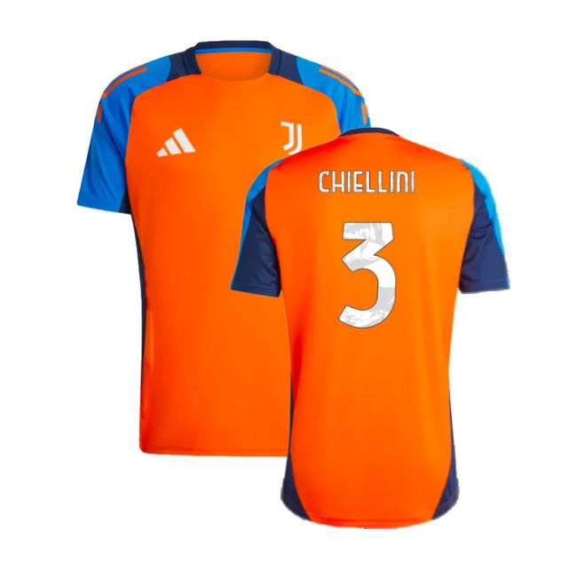 2024-2025 Juventus Training Jersey (Orange) (Chiellini 3)