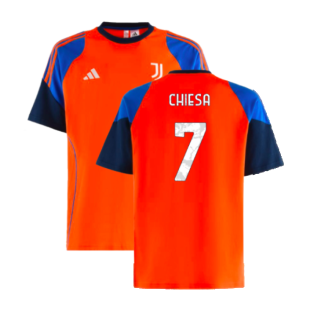 2024-2025 Juventus Training Tee (Orange) (Chiesa 7)