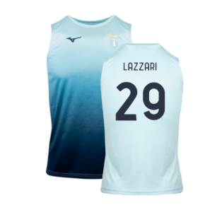 2024-2025 Lazio Graphic Sleeveless Training Shirt (Ice Blue) (Lazzari 29)
