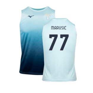 2024-2025 Lazio Graphic Sleeveless Training Shirt (Ice Blue) (Marusic 77)