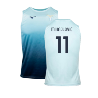 2024-2025 Lazio Graphic Sleeveless Training Shirt (Ice Blue) (Mihajlovic 11)