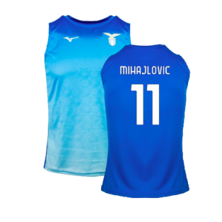 2024-2025 Lazio Graphic Sleeveless Training Shirt (Royal) (Mihajlovic 11)