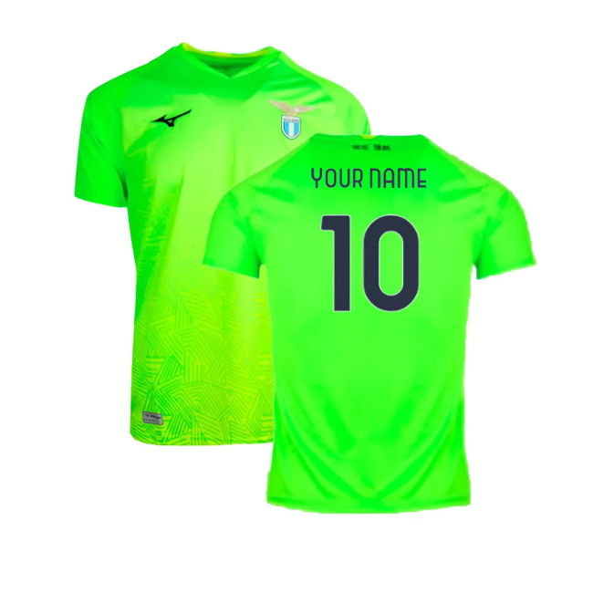 2024-2025 Lazio Home Goalkeeper Shirt (Green) - Kids (Your Name)