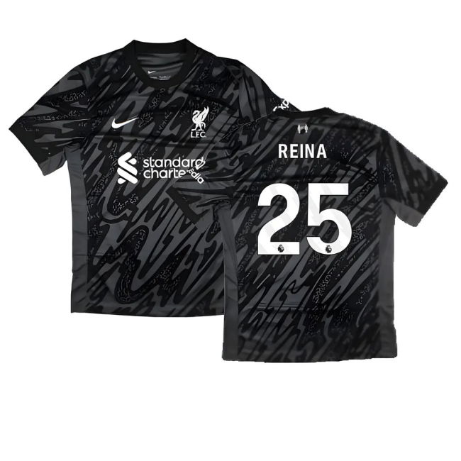 2024-2025 Liverpool Home Goalkeeper Shirt (Black) (Reina 25)