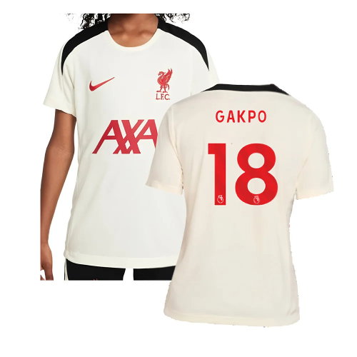 2024-2025 Liverpool Strike SE Training Top (Coconut Milk) - Kids (Gakpo 18)