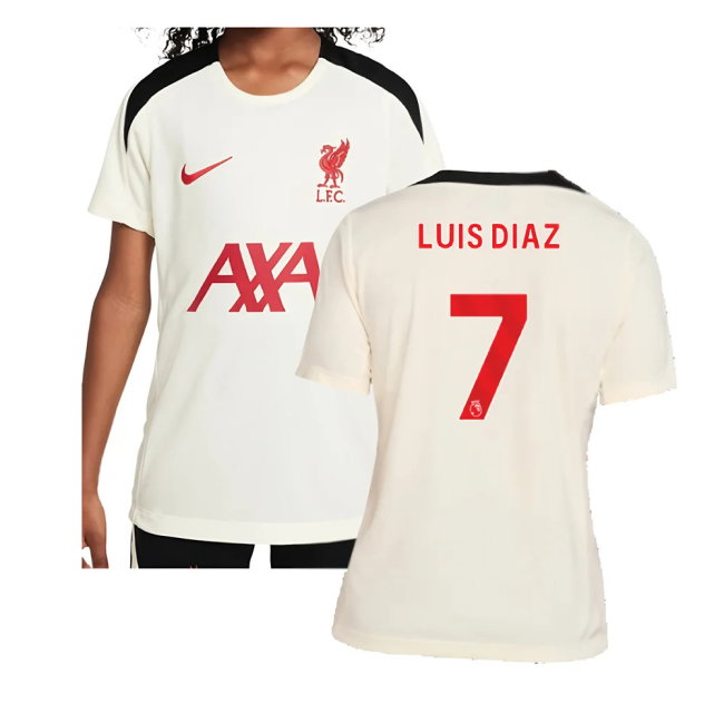 2024-2025 Liverpool Strike SE Training Top (Coconut Milk) - Kids (Luis Diaz 7)