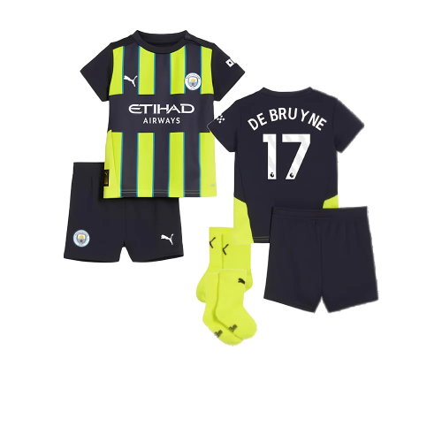 2024-2025 Man City Away Baby Kit (De Bruyne 17)