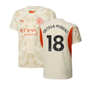2024-2025 Man City Away Goalkeeper Shirt (Alpine Snow) - Kids (Ortega Moreno 18)