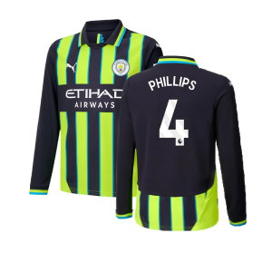 2024-2025 Man City Away Long Sleeve Shirt (Kids) (Phillips 4)