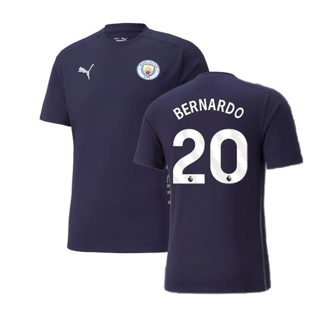 2024-2025 Man City Casuals Tee (Navy) (Bernardo 20)
