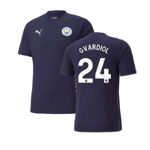 2024-2025 Man City Casuals Tee (Navy) (Gvardiol 24)