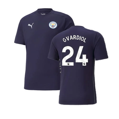 2024-2025 Man City Casuals Tee (Navy) (Gvardiol 24)
