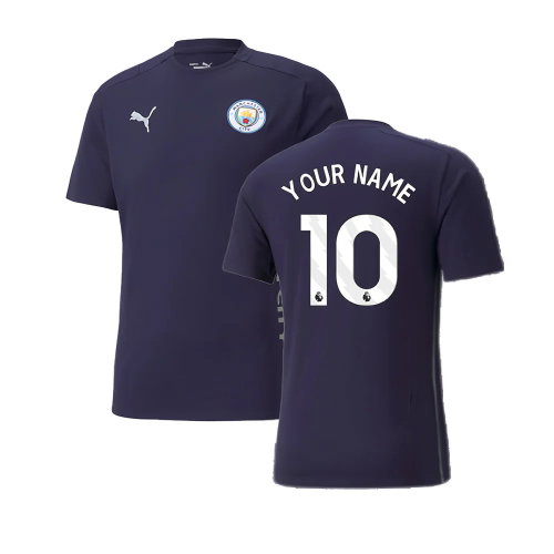 2024-2025 Man City Casuals Tee (Navy) (Your Name)