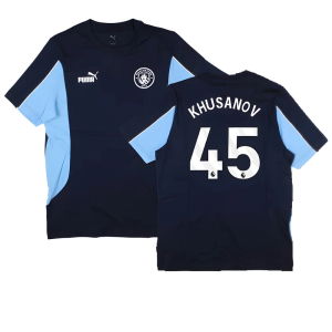 2024-2025 Man City FtblArchive Tee (Navy) (Khusanov 45)
