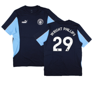 2024-2025 Man City FtblArchive Tee (Navy) (Wright Phillips 29)