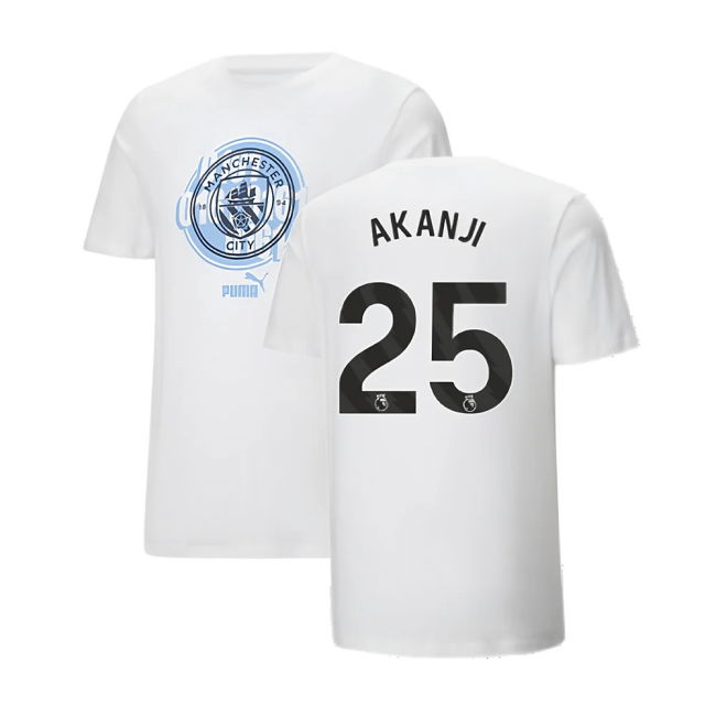 2024-2025 Man City ftblCulture Tee (White) (Akanji 25)