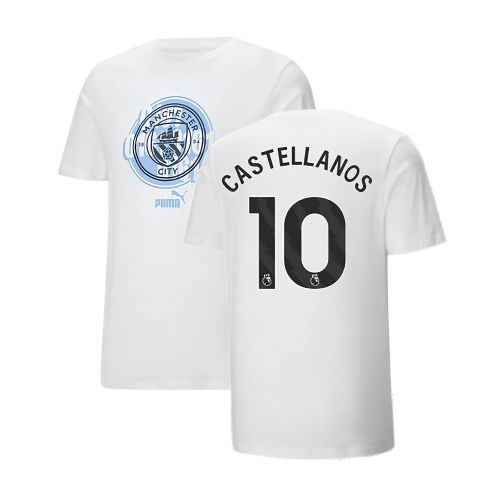2024-2025 Man City ftblCulture Tee (White) (Castellanos 10)