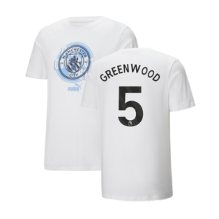 2024-2025 Man City ftblCulture Tee (White) (Greenwood 5)