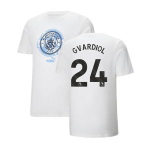 2024-2025 Man City ftblCulture Tee (White) (Gvardiol 24)