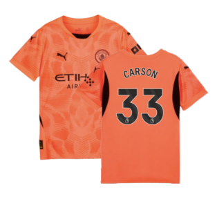 2024-2025 Man City Goalkeeper Shirt (Neon Sun) - Kids (Carson 33)