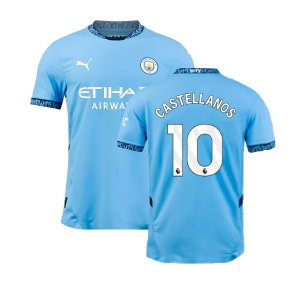 2024-2025 Man City Home Authentic Shirt (Castellanos 10)