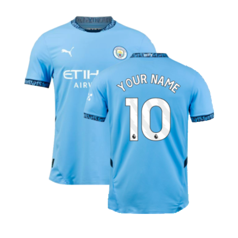 2024-2025 Man City Home Authentic Shirt with packaging (Your Name)
