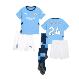 2024-2025 Man City Home Mini Kit (Gvardiol 24)