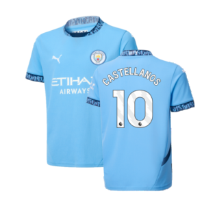 2024-2025 Man City Home Shirt (Kids) (Castellanos 10)