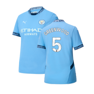 2024-2025 Man City Home Shirt (Womens) (Greenwood 5)