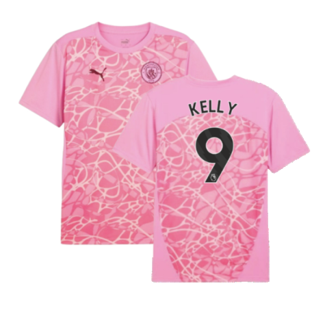 2024-2025 Man City Pre-Match Shirt (Pink) (Kelly 9)
