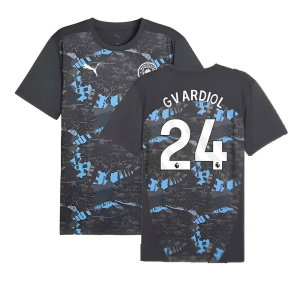 2024-2025 Man City Prematch SS Jersey (Strong Gray) (Gvardiol 24)