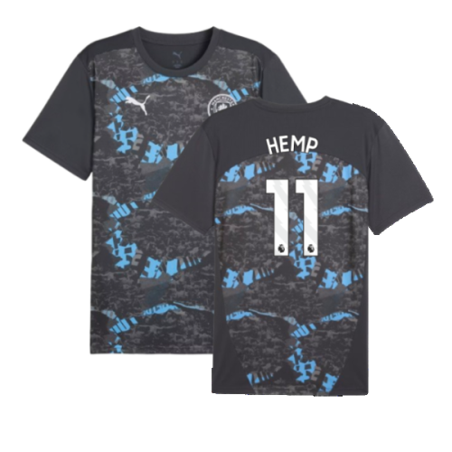 2024-2025 Man City Prematch SS Jersey (Strong Gray) (Hemp 11)