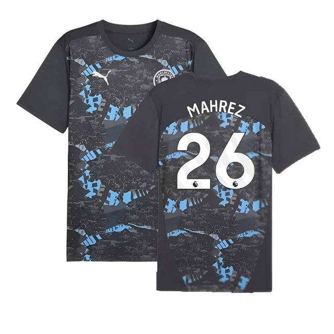 2024-2025 Man City Prematch SS Jersey (Strong Gray) (Mahrez 26)