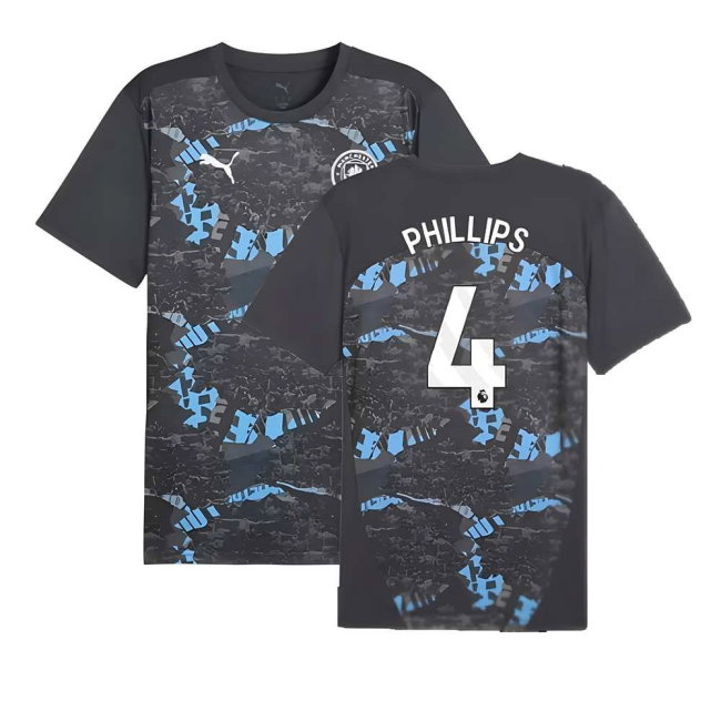 2024-2025 Man City Prematch SS Jersey (Strong Gray) (Phillips 4)