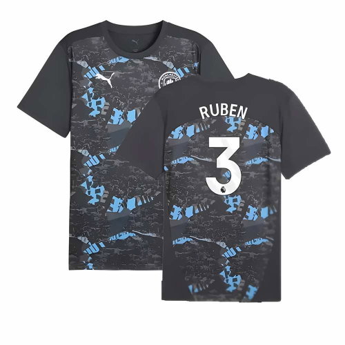 2024-2025 Man City Prematch SS Jersey (Strong Gray) (Ruben 3)