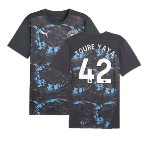 2024-2025 Man City Prematch SS Jersey (Strong Gray) (Toure Yaya 42)