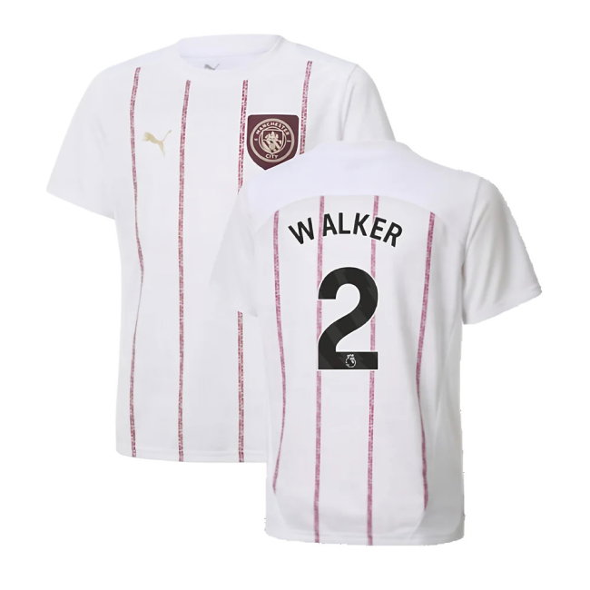 2024-2025 Man City Prematch SS Jersey (White) - Kids (Walker 2)