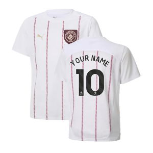 2024-2025 Man City Prematch SS Jersey (White) - Kids