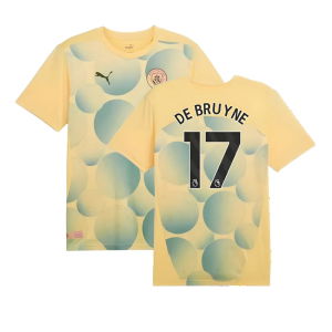 2024-2025 Man City Prematch SS Shirt (Flaxen) (De Bruyne 17)