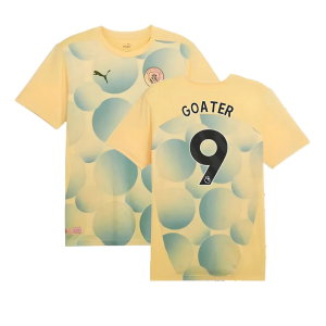 2024-2025 Man City Prematch SS Shirt (Flaxen) (Goater 9)