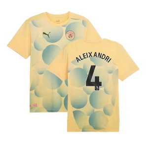 2024-2025 Man City Prematch SS Shirt (Flaxen) - Kids (Aleixandri 4)